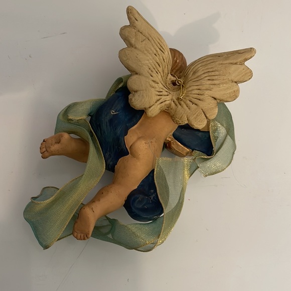 Antique Beautiful and unique Angel playing the harp wall deco or ornament - Picture 4 of 10